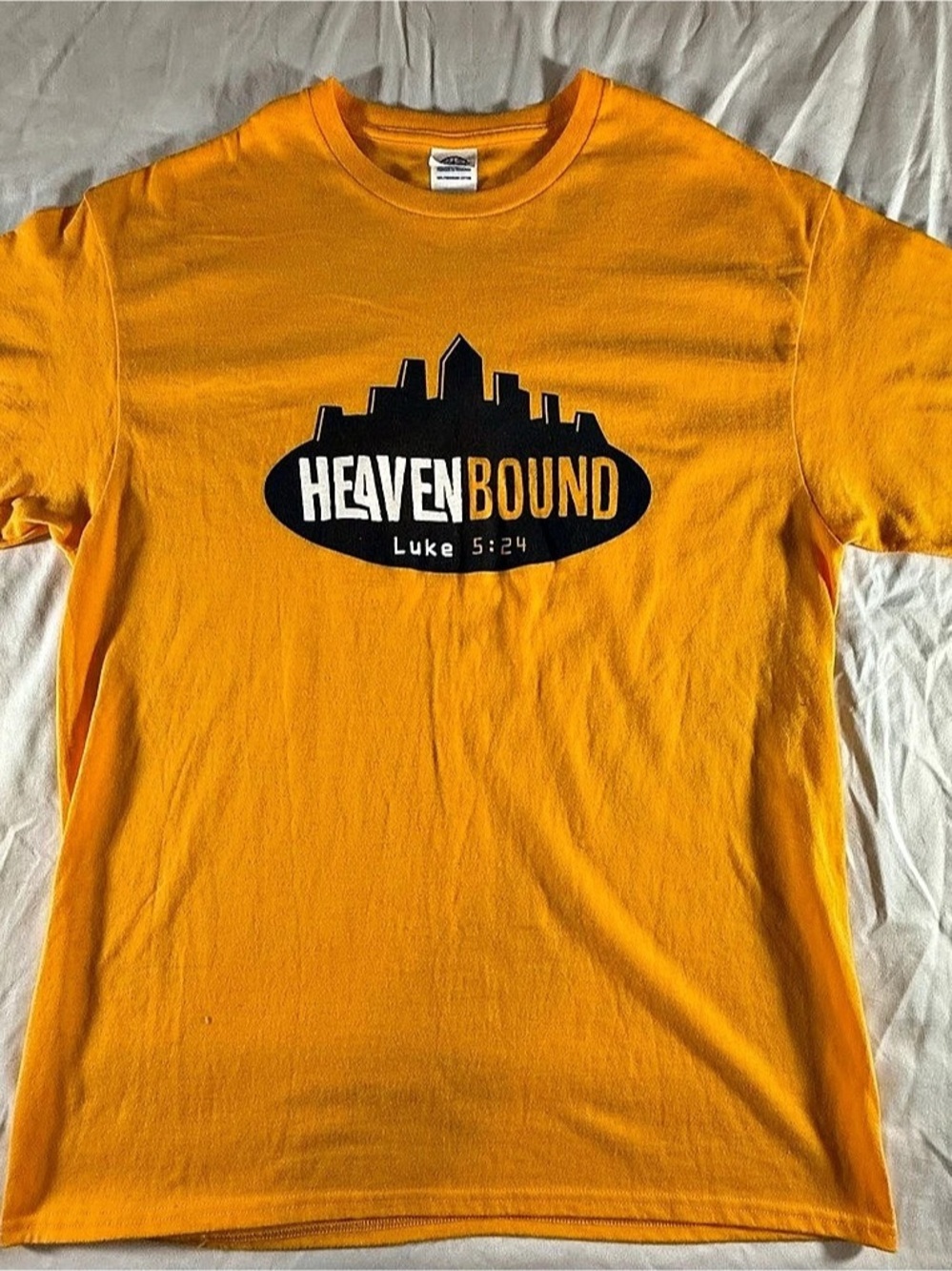 Delta Pro Weight Heaven Bound Luke 5:24 Graphic T-Shirt Tee Size Large